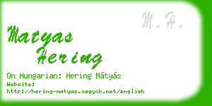 matyas hering business card